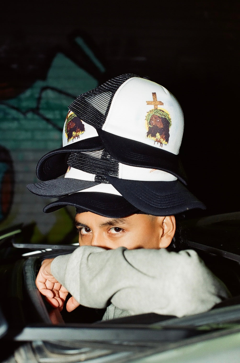 Black Jesus Trucker Hat [Black]