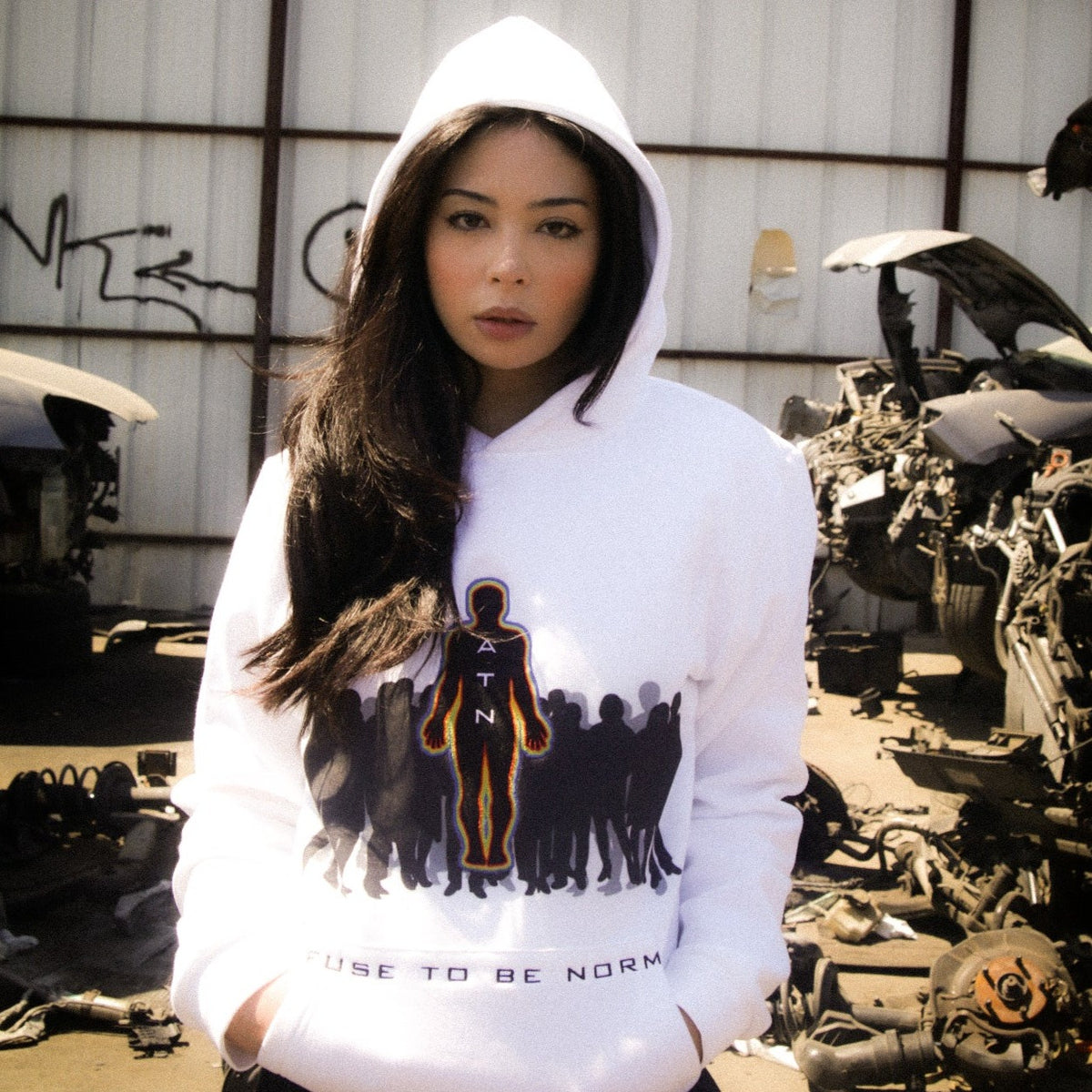 Levitate Above The Norm Hoodie [White]