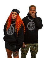 Rhinestone Logo Chain Hoodie