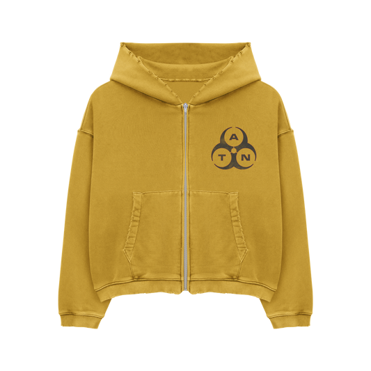 Hazard Distressed Zip Jacket