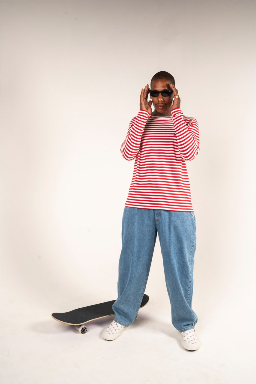 Red Stripped L/S [Red/White]