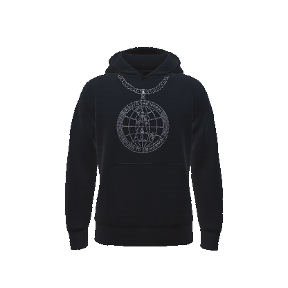 Rhinestone Logo Chain Hoodie